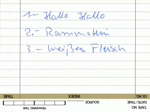 Rammstein : 3-Track DAT Demo